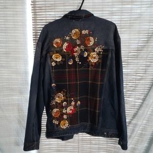 Men's Guess Embroidered Flannel/jean jacket oxl